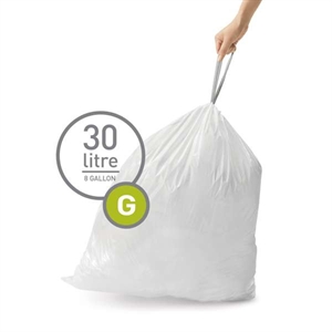 Simplehuman vuilniszakken / met trekband / code F / 30 liter / 20 stuks