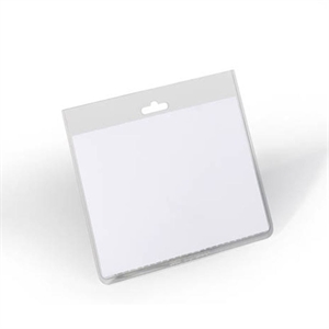 Durable 813519 gesloten naambadge zonder textielkoord / transparant / 20 stuks