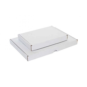 Kleine inpakdoos brievenbus formaat / 275x185x28mm / wit / 50 stuks