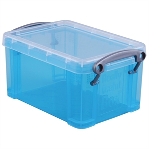 Really Useful Box opbergdoos / polypropyleen / transparant helblauw / 0.7 liter