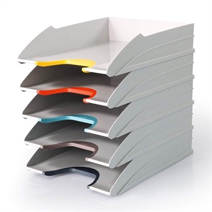 Durable Varicolor brievenbak / middel hoog / wit/gekleurd / 5 stuks