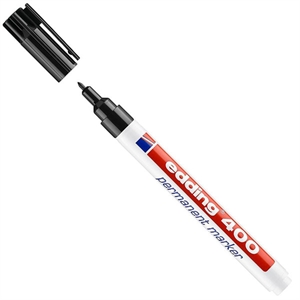 Edding 400 permanent marker / zwart / ronde punt / 1 mm
