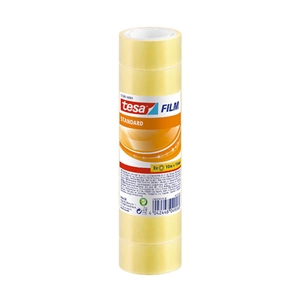 Tesa standaard plakband / transparant / 19 mm x 10 m / 8 rollen
