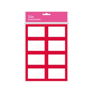 Kangaro K-58135 boeketiketten / rood/wit / 24 stuks