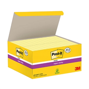 3M Post-it notes / 47,6 x 47,6 mm / geel / 24 x 90 vel