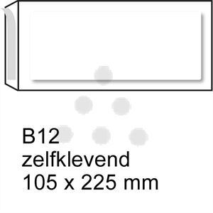 Raadhuis luchtkussen envelop / zelfklevend / B12 / 105mm x 225mm / 5 stuks