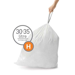 Simplehuman vuilniszakken / met trekband / code H / 35 liter / 20 stuks