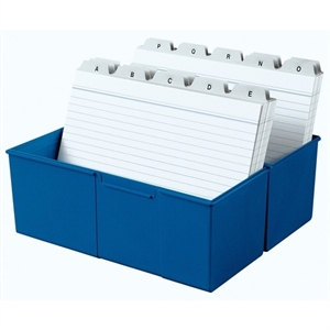 HAN kaartenbak / A5 / blauw / 450 kaarten