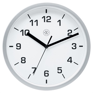 NeXtime wandklok / kunststof / zilver / 20 cm