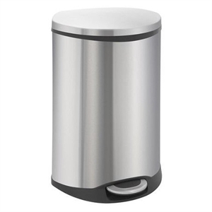 EKO Shell Bin pedaalemmer / metaal / mat RVS / 50 liter