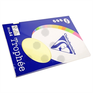 Clairefontaine papier / geel / A4 / 160 gr. / 50 vel