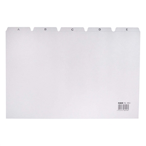 HAN 984 tabkaart / A4 / polypropyleen / grijs / 25 stuks