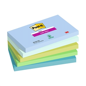 3M Post-It super sticky / 76 x 127 mm / Oasis / 5 x 90 vel