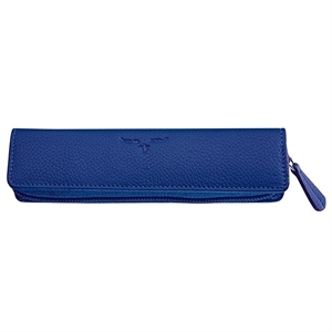Brepols Amarillo etui / leder / rechthoekig / donkerblauw