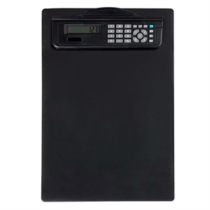 Maul 2325490 klembord met rekenmachine / A4 staand / kunststof / zwart