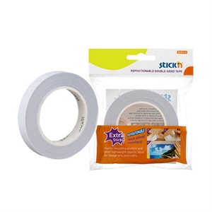Stick'n herpositioneerbare tape / dubbelzijdig / 12 mm x 12 m