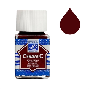Lefranc Bourgeois Ceramic glas & porseleinverf 377 / garnet red / 50 ml