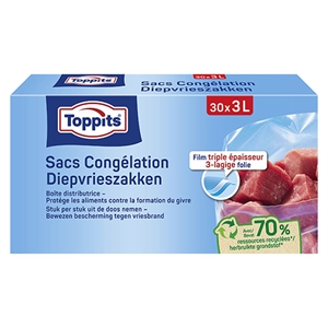 Toppits diepvrieszakken / 3 liter / 30 stuks