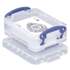 Really Useful Box opbergdoos / visitekaarthouder / polypropyleen / transparant / 0,2 liter