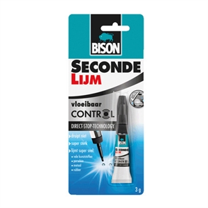 Bison BI-6311541 secondelijm vloeibaar control flacon / 3 gram