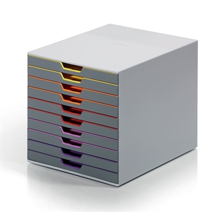 Durable 761027 Varicolor ladeblok / kunststof / diverse kleuren / 10 lades