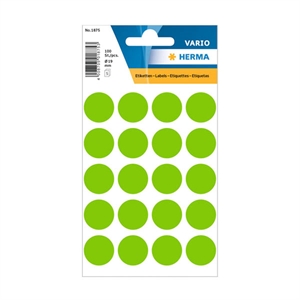 Herma 1875 markeringspunten / 19 mm / groen / 100 etiketten