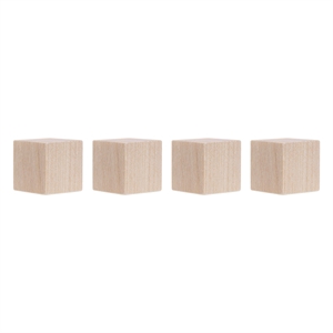 Magnetoplan Wood Series kubusmagneten / hout / 4 stuks