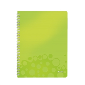 Leitz spiraalblok 4637 WOW / A4 / gelinieerd / groen metallic / 80gr. / 80 vel