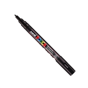 POSCA PC-3M verfmarker / zwart / ronde punt / 0,9 - 1,3 mm