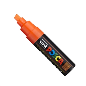 POSCA PC-8K verfmarker / neon oranje / beitel punt / 8 mm