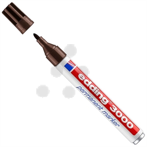 Edding 3000 permanent marker / donkerbruin / ronde punt / 1,5 - 3 mm