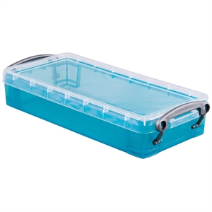 Really Useful Box opbergdoos / polypropyleen / transparant helblauw / 0,55 liter