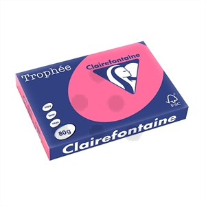 Clairefontaine papier / fuchsia / A3 / 80 gr. / 500 vel