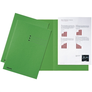 Esselte inlegmap / karton /  lijnbedrukking / A4 / groen / 100 stuks