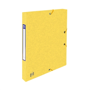 Oxford elastobox Top File+ / A4 / karton / geel / 25 mm / tot 200 vel