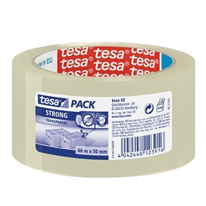 Tesa verpakkingstape / transparant / 50mm x 66m / 1 rol