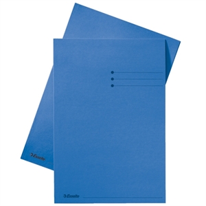 Esselte inlegmap / karton / lijnbedrukking / 10 mm overslag / A4 / blauw / 100 stuks