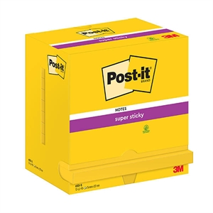 3M Post-it notes Super Sticky / 76 x 127 mm / neongeel / 12 stuks