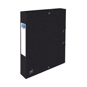 Oxford elastobox Top File+ / A4 / karton / zwart / 40 mm / 300 vel