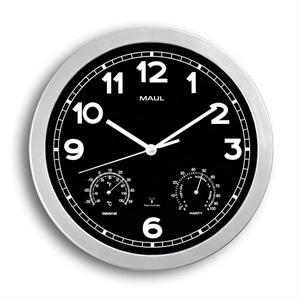 Maul MAULdrive radiogestuurde wandklok | kunststof | grijs met zwart | 30 cm