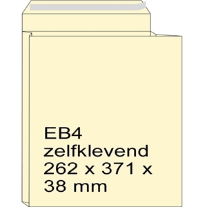 Raadhuis monsterzak / crème / zelfklevend / EB4 / 262 x 371 x 38 mm / 10 stuks