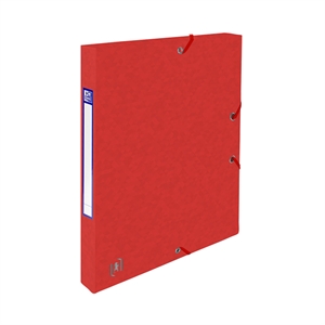 Oxford 400114365 elastobox Top File+ / A4 / karton / rood / 25mm / 200 vel