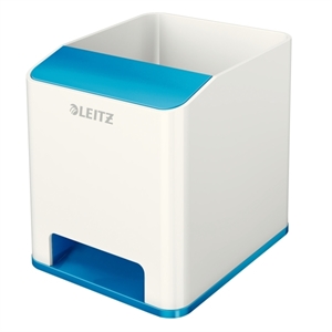 Leitz 53631036 WOW pennenhouder / polystyreen / blauw en wit / 2 vakken