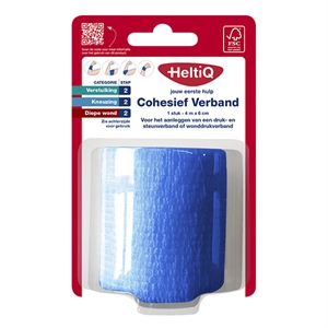 HeltiQ cohesief verband / latexvrij / 4 m x 6 cm