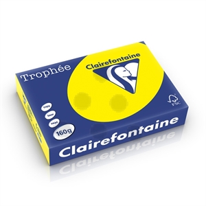 Clairefontaine papier / zonnegeel / A4 / 160 gr. / 250 vel