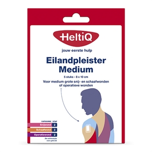 HeltiQ eilandpleister / medium / 8 x 10 cm / 5 stuks
