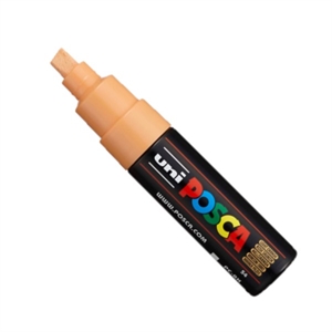 POSCA PC-8K verfmarker / neon licht oranje / beitel punt / 8 mm