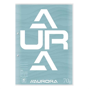 Aurora AURD102CDT/BL cursusblok / A4 / gelinieerd / 70 gr. / 100 vel / blauw