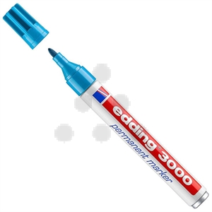 Edding 3000 permanent marker / lichtblauw / ronde punt / 1,5 - 3 mm
