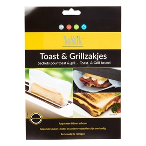 NoStik Toast grillzak/ wit / 16 x 17,5 cm / 2 stuks